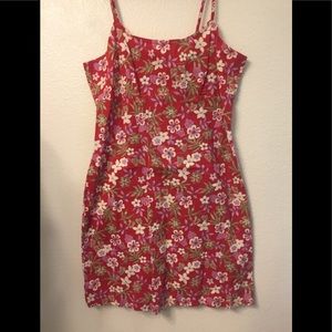 Red Hawaiian Floral Dress